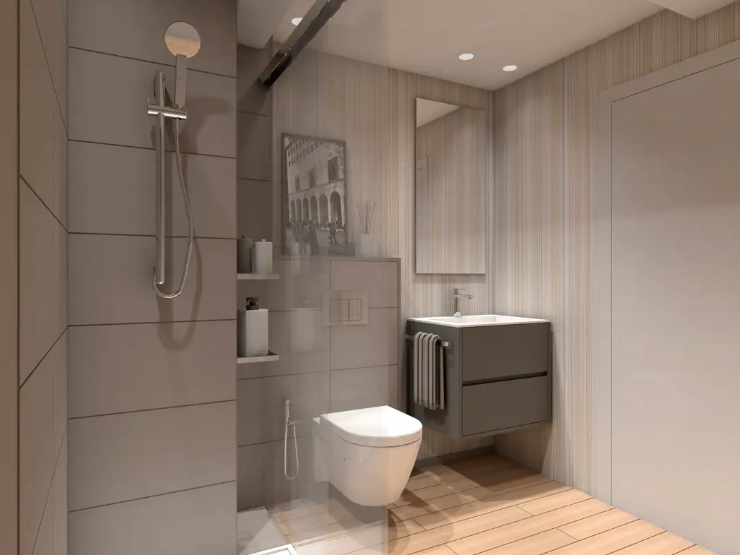 Proyecto 3d De Interiorismo Con Cad | Bano Particular | 2