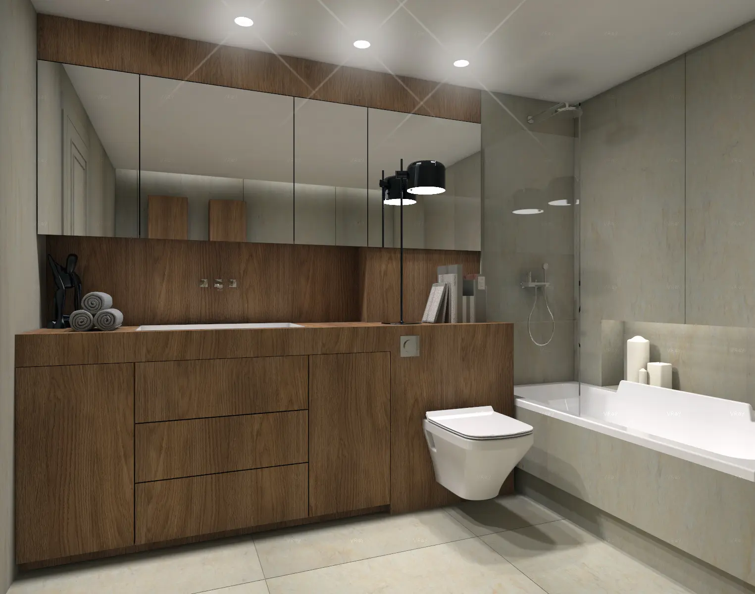 Proyecto 3d De Interiorismo Con Cad | Baños Vivienda | 2