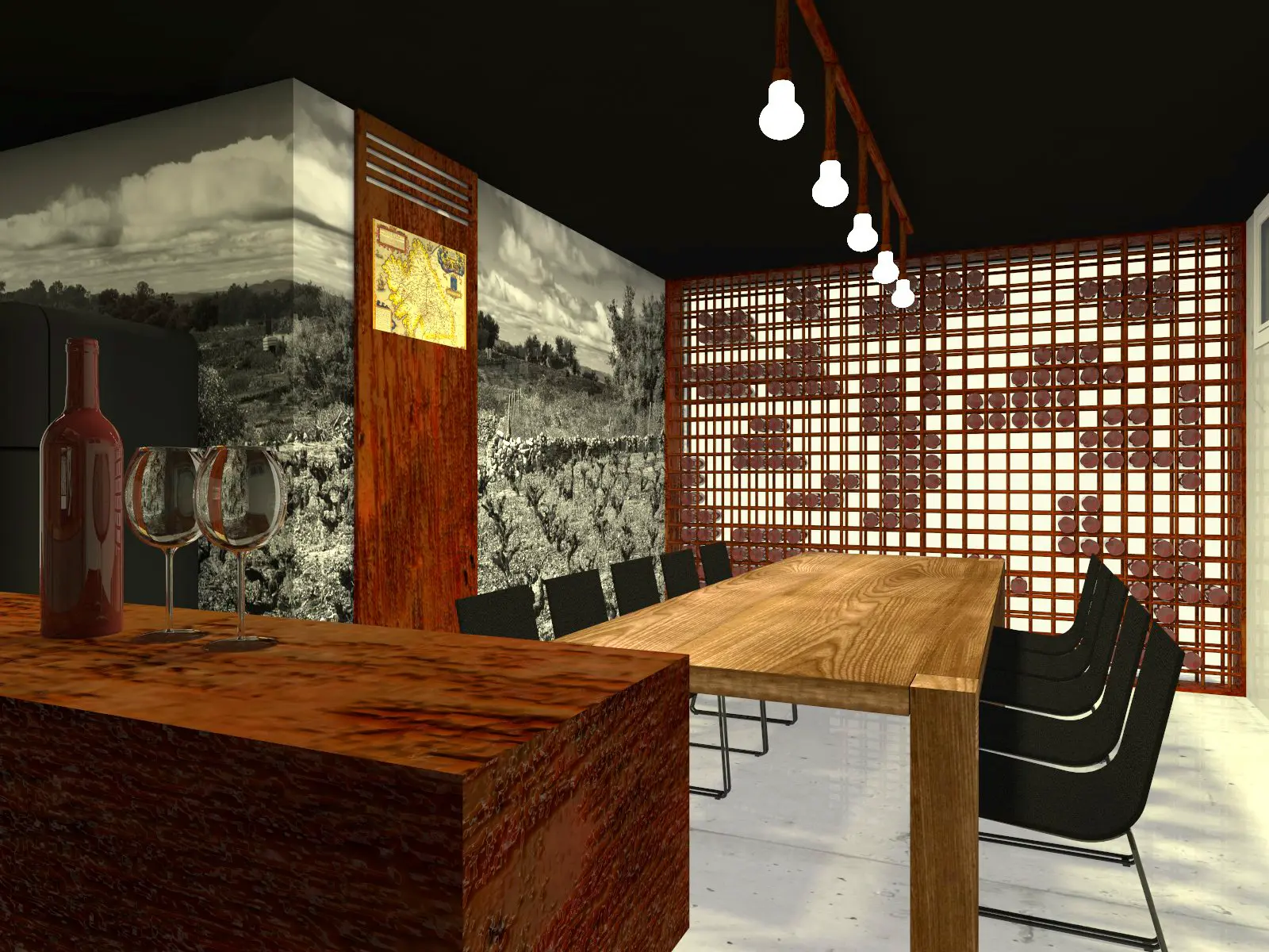 Proyecto 3d De Interiorismo Con Cad | Bodega Unifamiliar 01 | 2
