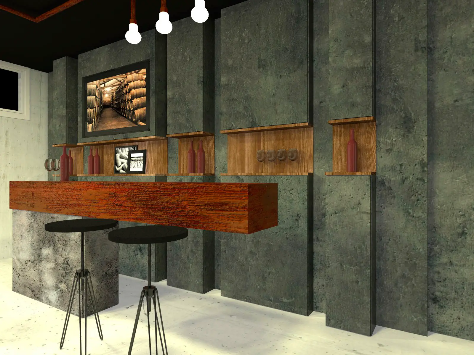 Proyecto 3d De Interiorismo Con Cad | Bodega Unifamiliar 01 | 3