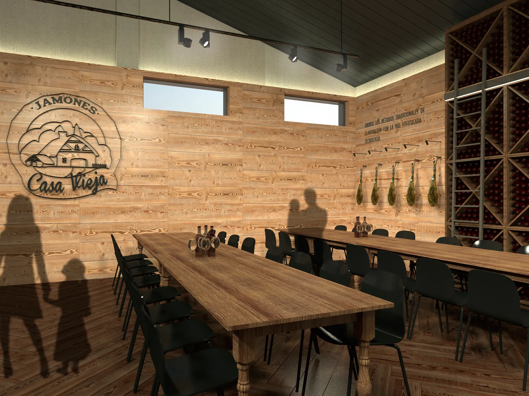 Proyecto 3d De Interiorismo Con Cad | Jamones Casa Vieja | 2