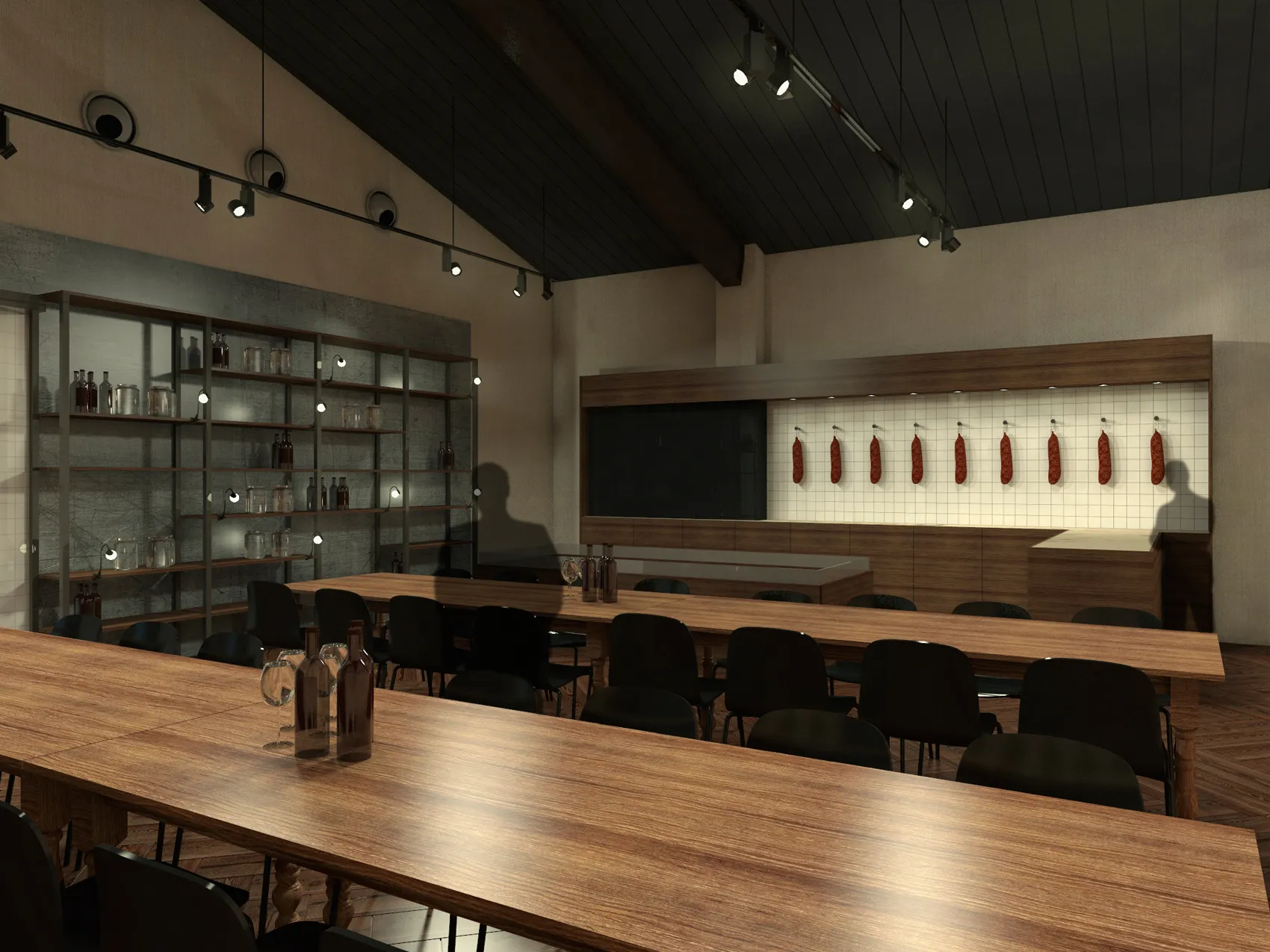 Proyecto 3d De Interiorismo Con Cad | Jamones Casa Vieja | 3