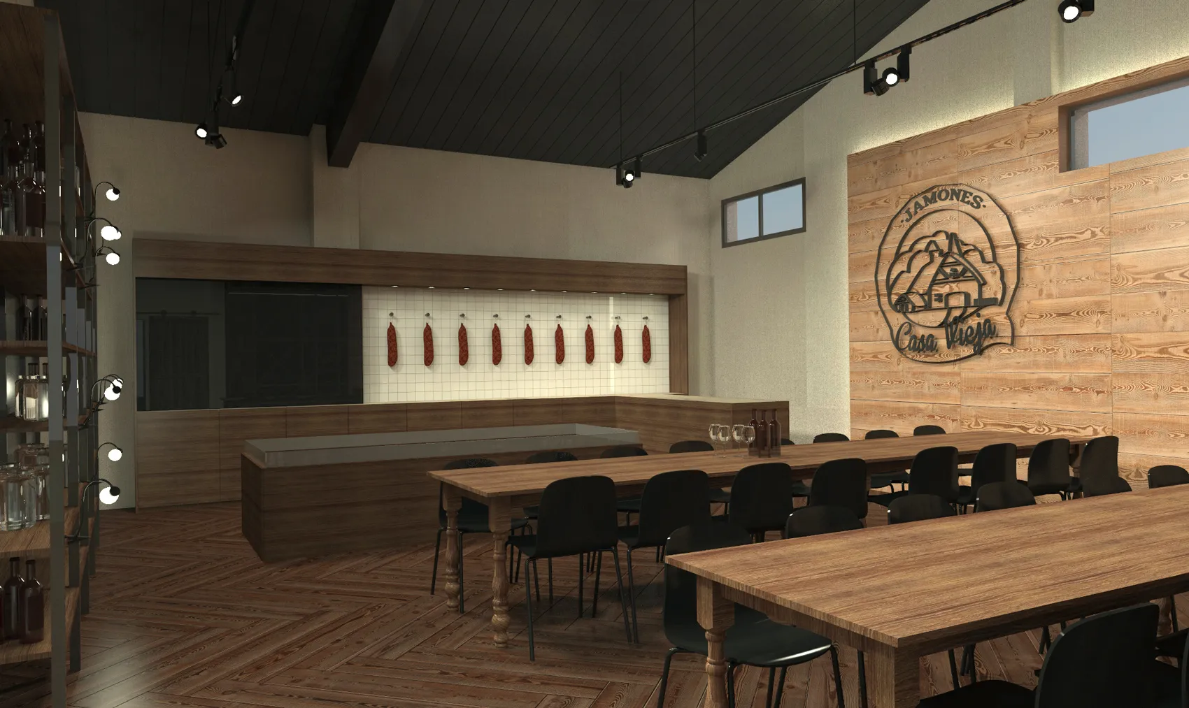 Proyecto 3d De Interiorismo Con Cad | Jamones Casa Vieja | 5